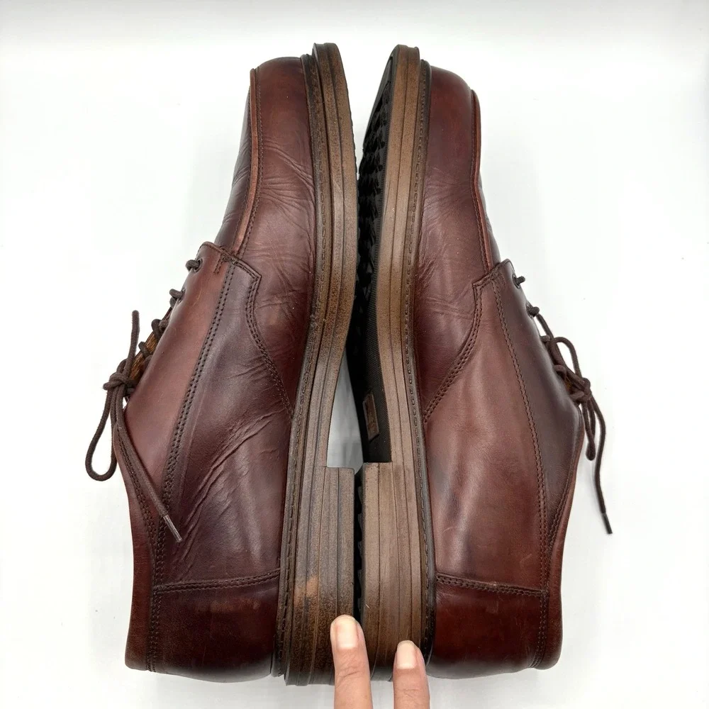 CABLE & CO. Oxford Shoe Men's Size 12 D Brown‎ Leather Lace Up Shoe